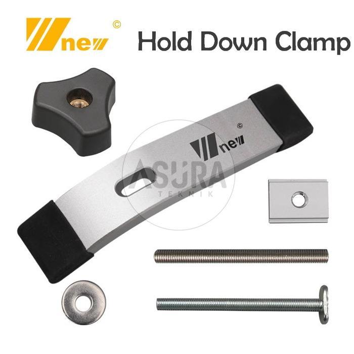 HOLD DOWN CLAMP T-TRACK T SLOT KLEM CATOK PENJEPIT KAYU BESI SET