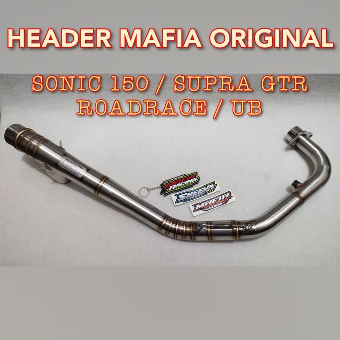 Header Pipa Leher Knalpot Racing Sonic 150 Supra Gtr Model Roadrace