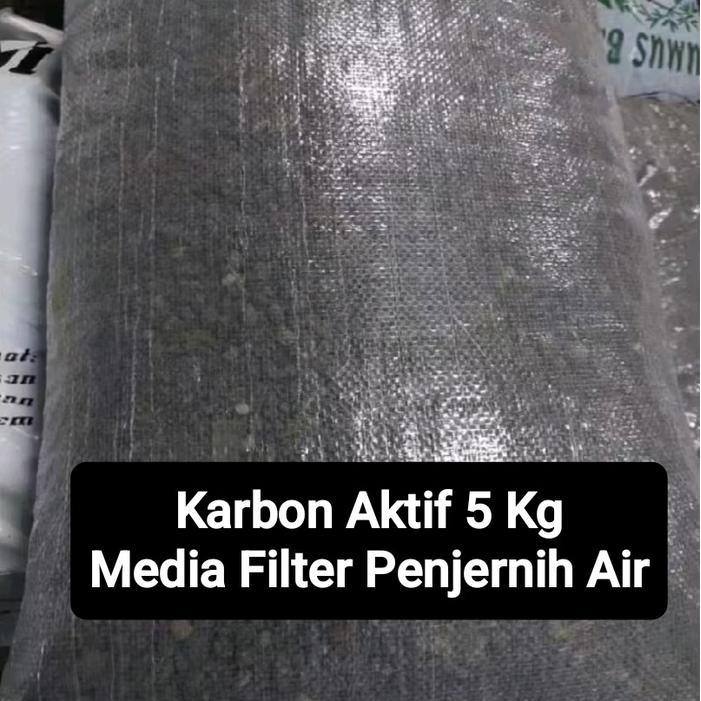 Karbon Aktif Kelapa Sawit 5 Kg, Media Filter Air Penyerap Bau, Media Penjernih Air Super Grade A