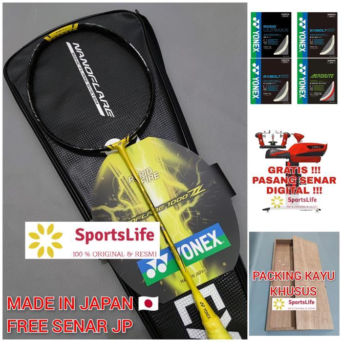 RAKET BADMINTON YONEX NANOFLARE 1000Z ORIGINAL MADE IN JAPAN - 4U(83g)G5, TANPA SENAR