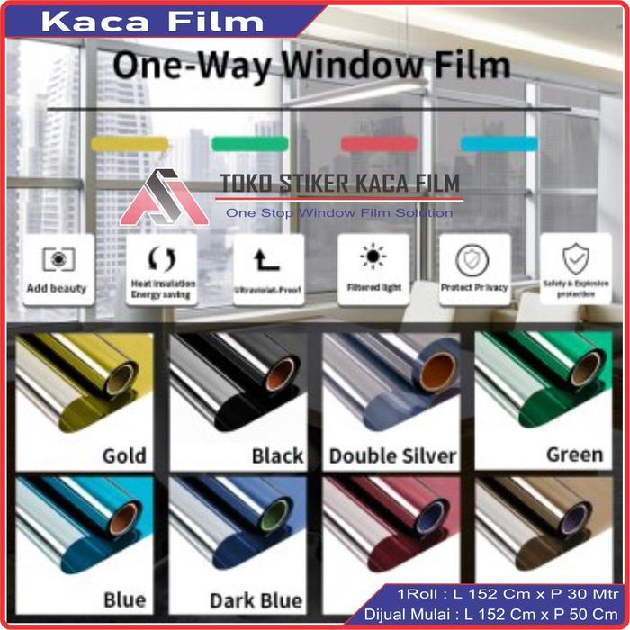 "New" STIKER KACA JENDELA KACA FILM STICKER ONE WAY STIKER KACA JENDELA RUMAH