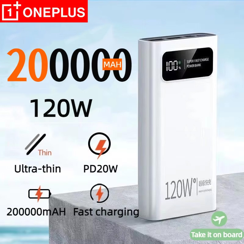 Oneplus 200000Mah 120W Power Bank Super Fast Charging Ultra Large Capa Digital Display External