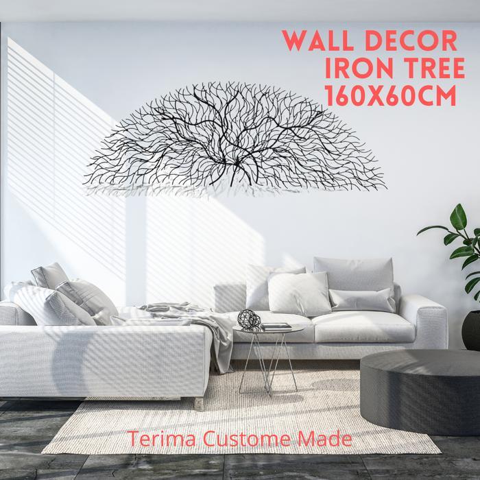 Dekorasi Dinding Minimalis Hiasan Dinding Pohon Besi Metal 160Cm