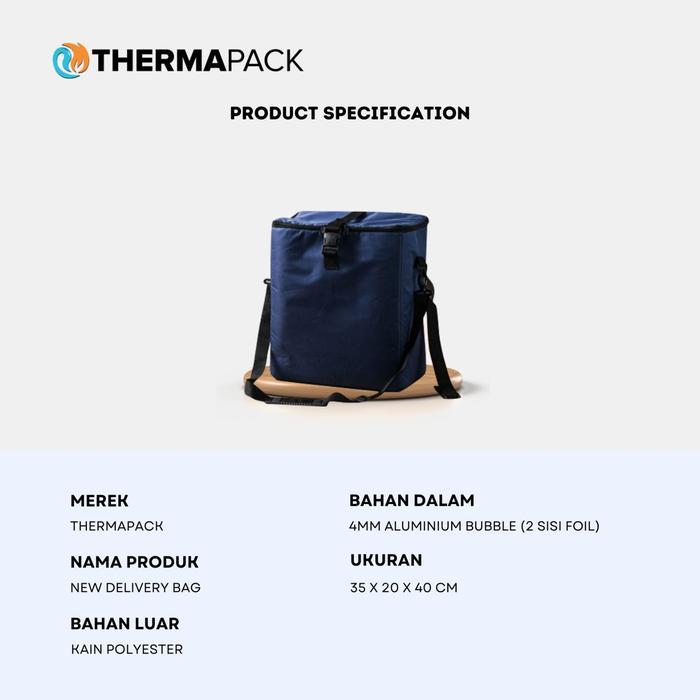 Thermapack Premium New Delivery Bag Tas Kurir Motor - Cooler Bag Untuk Tas Ojol Grabfood Gofood