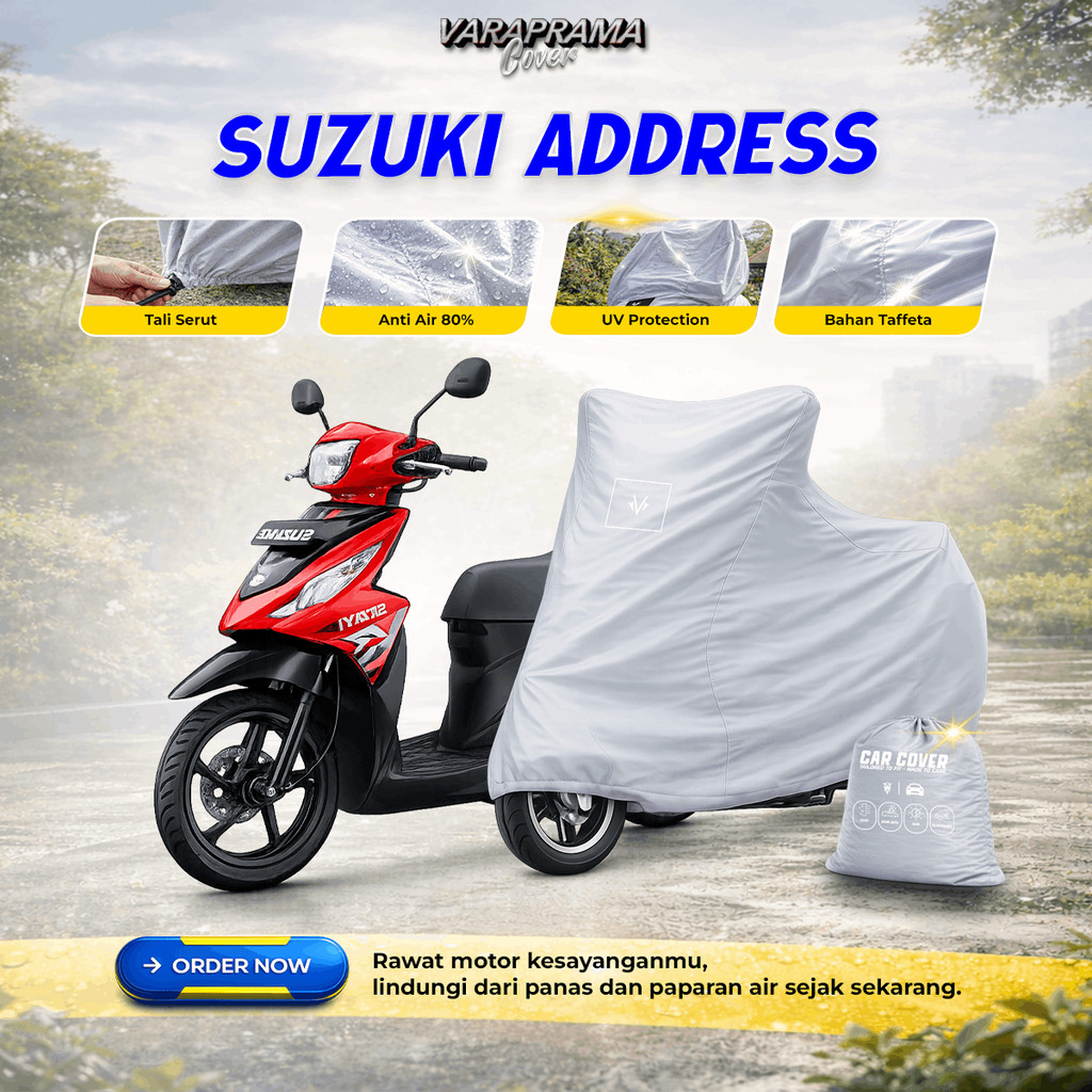 Body Cover Motor Suzuki Address – Sarung Motor Pelindung untuk Indoor dan Outdoor
