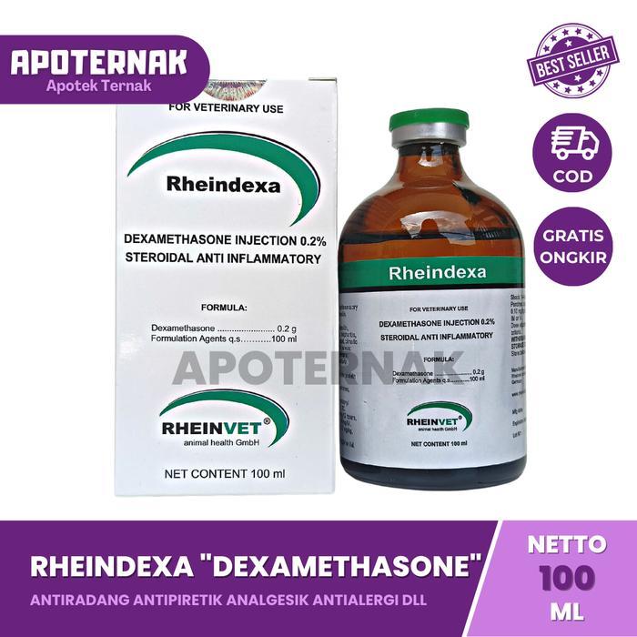 RHEINDEXA (DEXAMETHASON) OBAT BENGKAK DAN ALERGI HEWAN 100ML