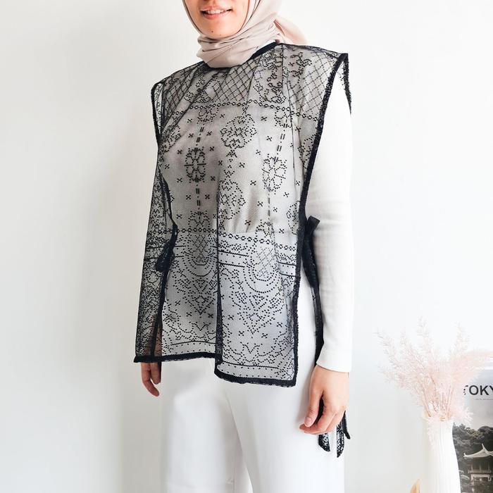 EMIKOAWA OUTER LACE TOP BRUKAT BROKAT WANITA KONDANGAN EMIKOAWA LUARAN MUSLIM BLAZER PESTA