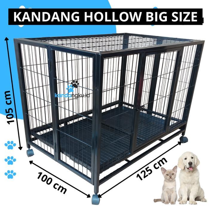 KANDANG ANJING SIZE 125X100X100CM / KANDANG BESI HOLLOW SUPER TEBAL PREMIUM