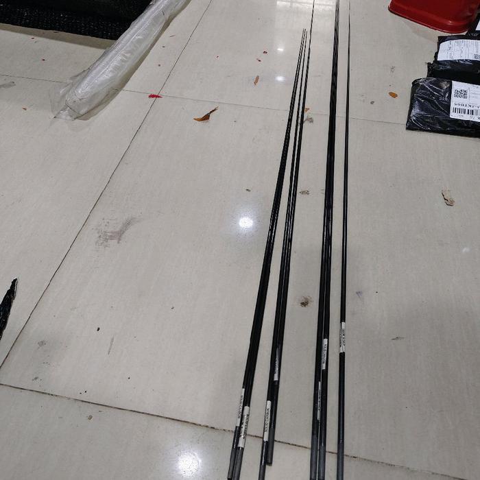 Bahan Carbon Solid Blank Joran Label Putih 100 120 150 Cm Solid Carbon Kilap