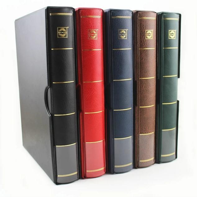 album perangko dengan wadah prangko binder warna hitam satu album saja stamp album import