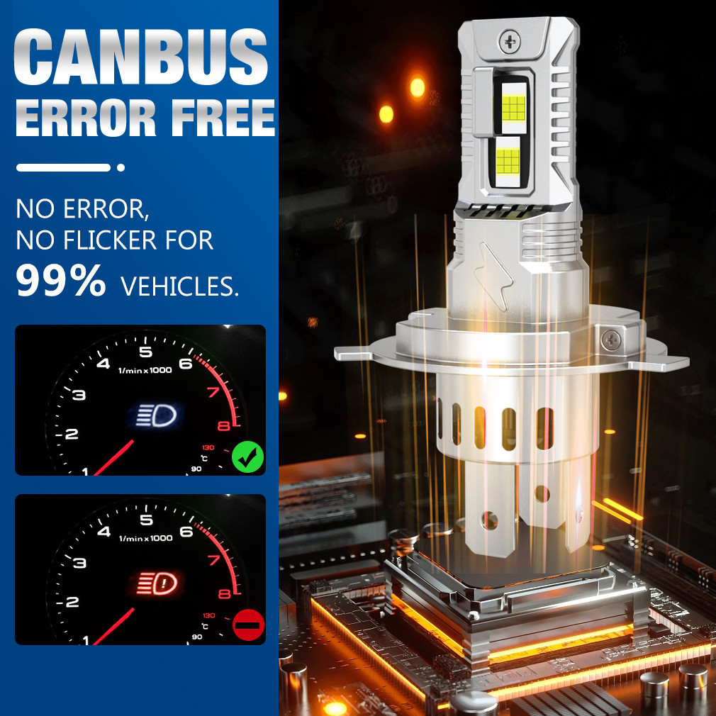 TOAUTO H4 LED Light 100W 20000LM 9005 9006 H11 H7 LED Headlight Canbus 36 CSP Car High Close Lamps