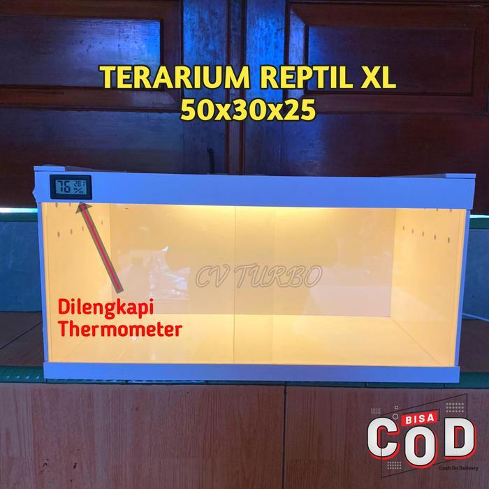 Promo Terarium / Kandang Reptil Akrilik Ukuran Xl 50X30X25Cm Sale