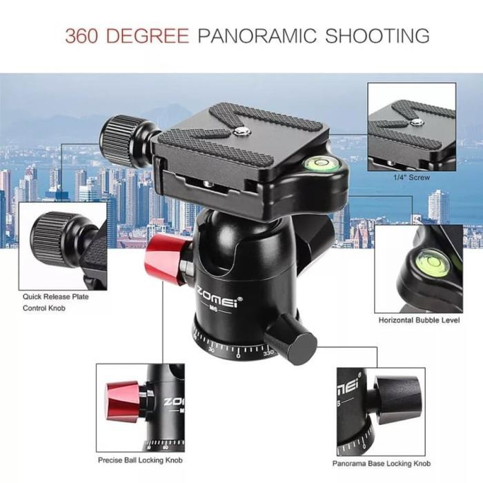 ZOMEI M6 TRAVEL TRIPOD DSLR KAMERA & VIDEO SHOOTING PHOTOGRAPHY - M 6