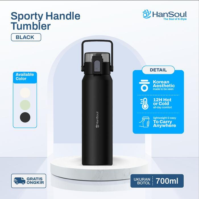 HanSoul Sporty Handle Tumbler 700ml Tumbler Genggam Sporty dengan Kapasitas Besar dan Desain