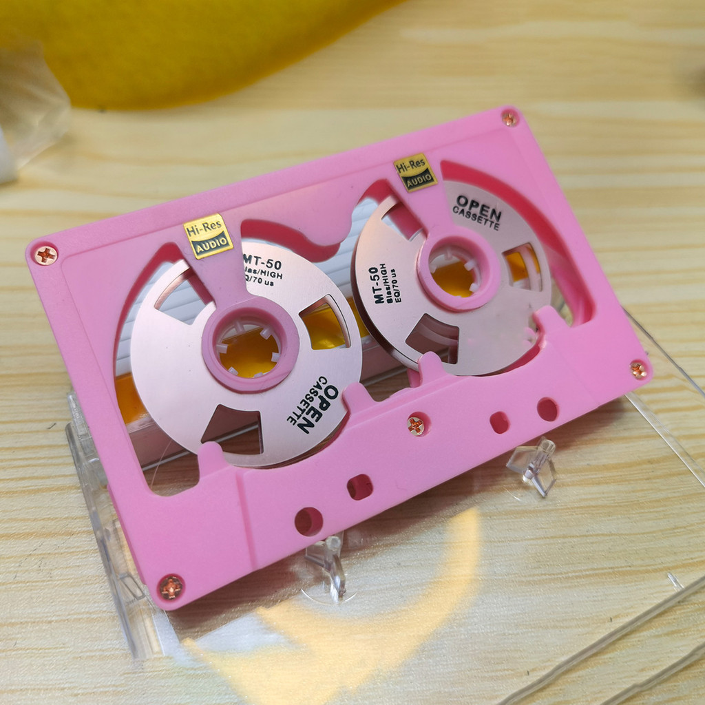New Audio Cassette Reel to Reel Cassette 50 Minute Blank Tape Double Sided Metal Reel Hollow Case