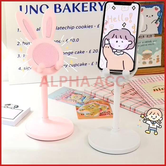 HOLDER HP RABBIT ZM-1601 STAND HOLDER UNIVERSAL MOTIF KELINCI LUCU ALPHA ACC