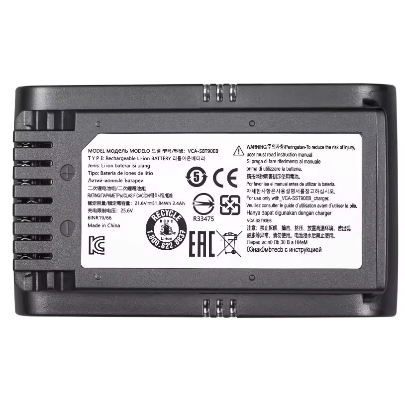 100% Original Sweeper Battery VCA-SBT90 for Samsung Vs9000 Jet90 Jet75 Jet90E VCA-SBT90 Cordless