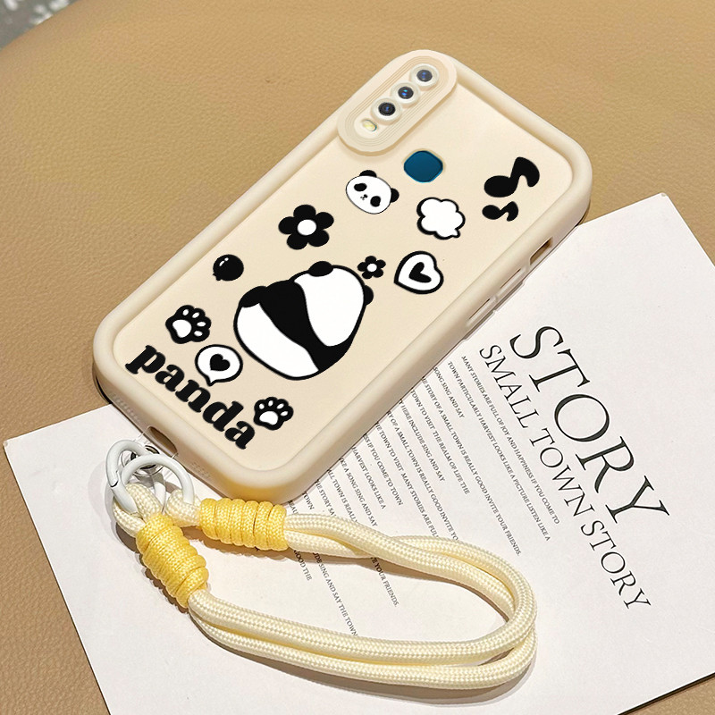 Casing Hp untuk VIVO Y12 Y12i Y15 Y17 Y3 Y3s Case Casing HP Softcase Ponsel Soft Shell dengan Tali S