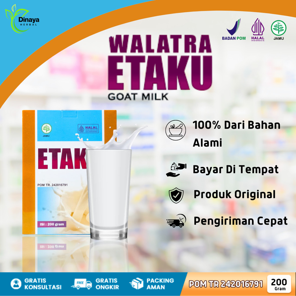 Obat Mudah Lemas Lelah Sakit Kepala dan Pusing Walatra Etaku Susu Kambing Etawa Asli Original