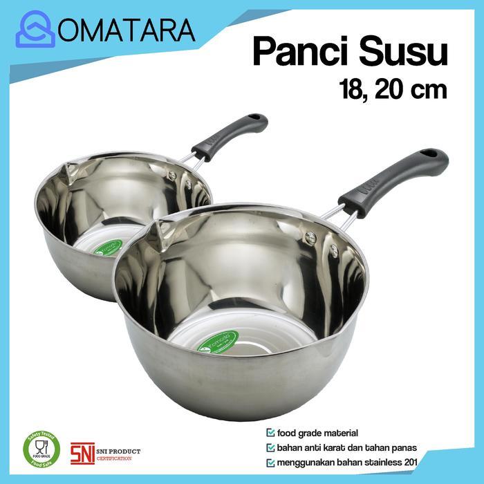 Best Seller Komodo Panci Susu Stainless Steel - Milk Pan Ukuran 18 , 20 Cm Original