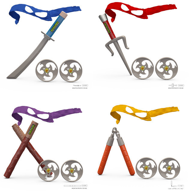 Teenage Ninja S Anime Merchandise Eye Mask Nunchaku Darts Knife Anime Cosplay Wear Children'S