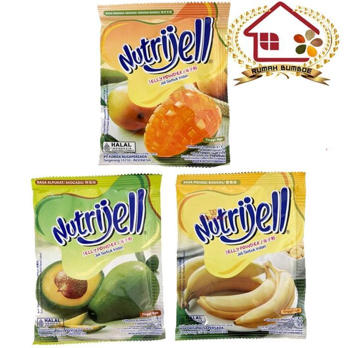 (1 Box x 12 sachet) NUTRIJEL BARU JUMBO Alpukat Banana Mangga Gedong Nutrijell Puding Jelly Jeli
