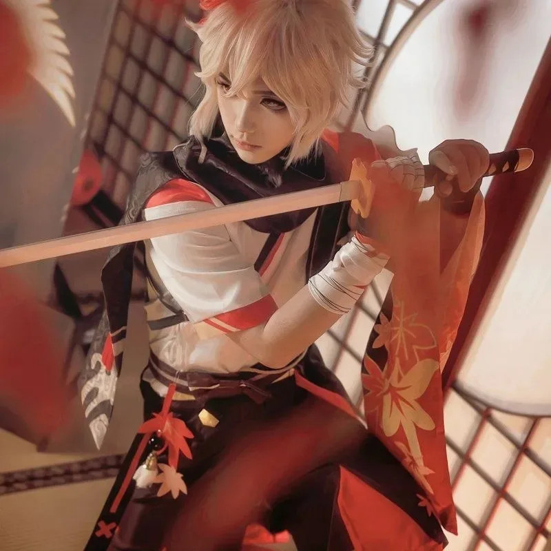 Kaedehara Kazuha Cosplay Costume Game Genshin Impact Cosplay Halloween Carnival Party Samurai
