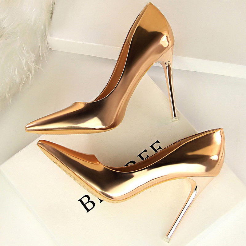 Bigtree Shoes Classic Pum Patent Leather Women Pum Fashion Women Wedding Shoes High Heels Stiletto