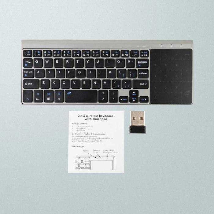Keyboard Wireless QWERTY dengan Touchpad - Q63 laptop / pc