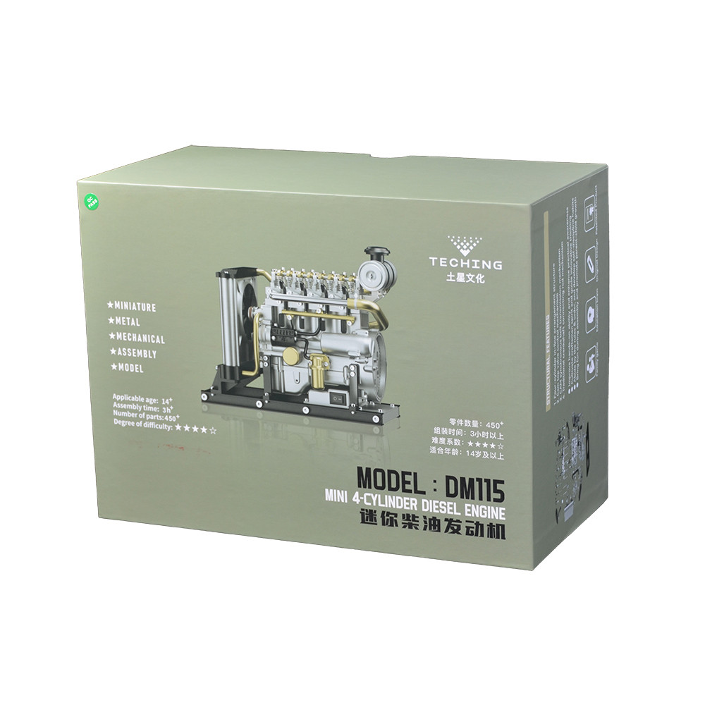 TECHING MINI DIESEL ENGINE Electric Assembling Model KIT Desktop Decorative Ornaments Adults