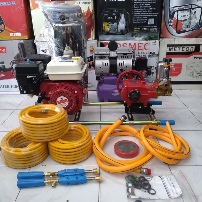 Paket Usaha 3in1 Mesin Steam Bensin + Kompresor Silent +Tabung Salju