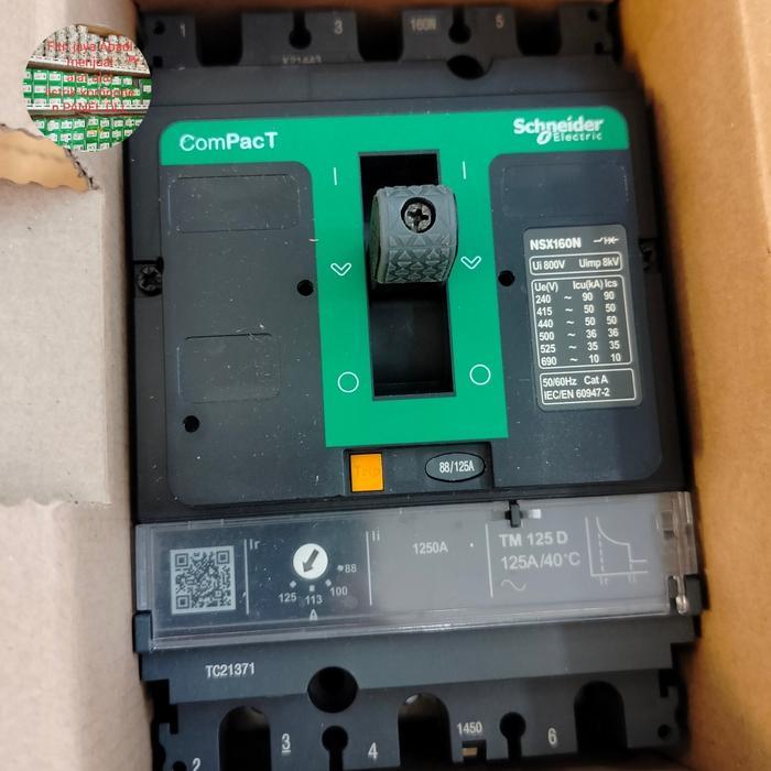Mccb Schneider Nsx160N 125A 3Phase Mccb Nsx 125A Schneider