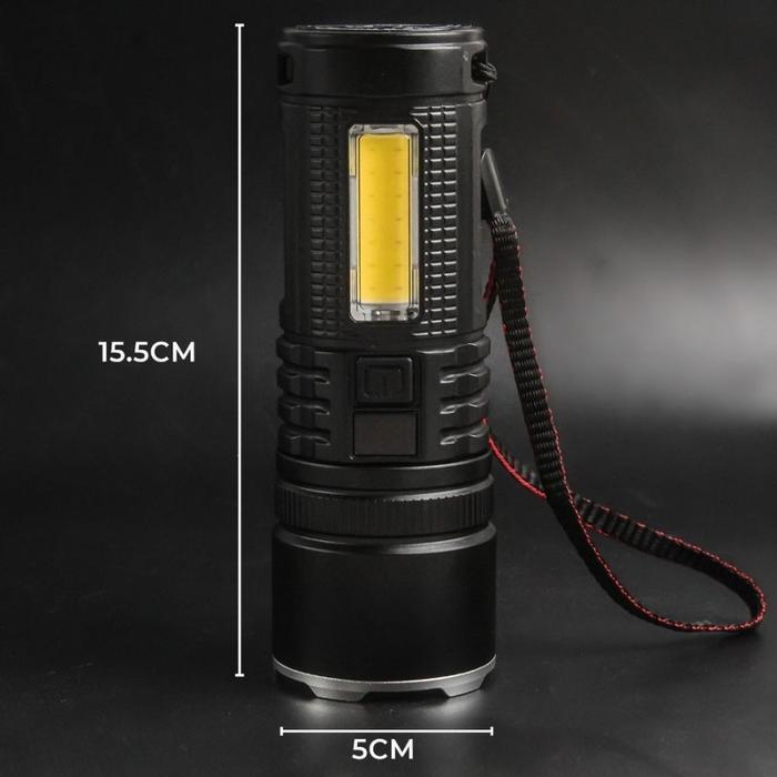 SENTER LASER LED RECHARGEABLE MULTIFUNGSI / SENTER LED ZOOMABLE