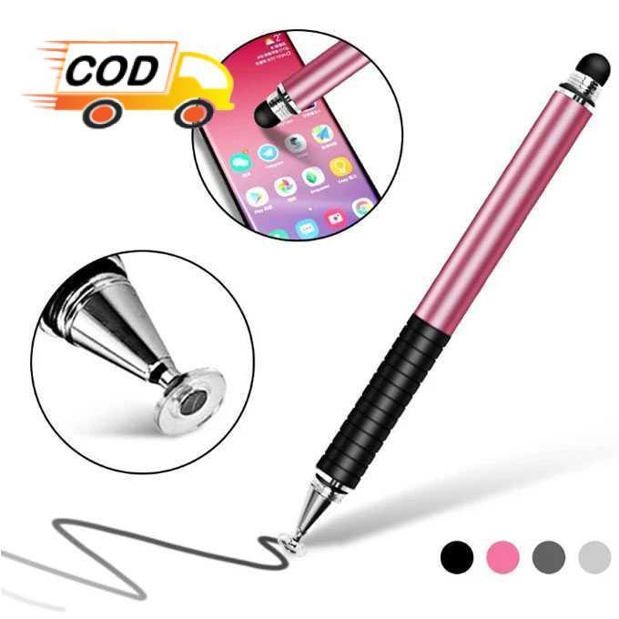 Stylus Pen 2In1 Android Iphone Alumunium Ujung Lancip Tumpul Elegan Multifungsi Co