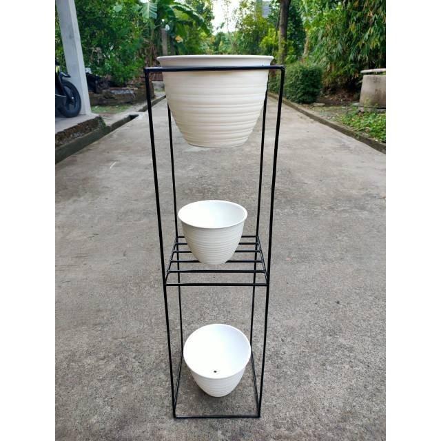 TINGGI 1METER STANDING POT BESI/RAK BUNGA BESI/STANDING POT/RAK SEPATU Hiasan Kotak