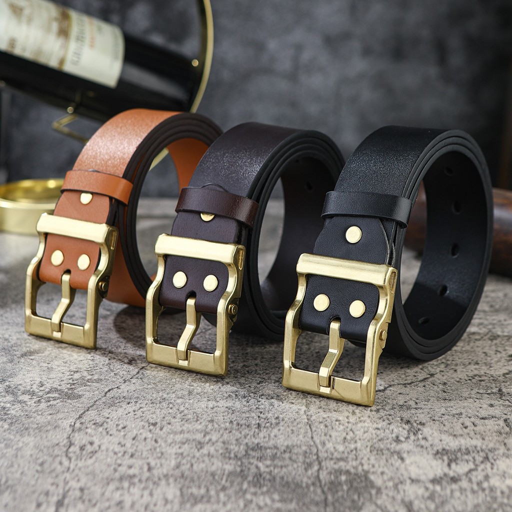 Retro Washed Embossed Leather Belt Men's Premium PU Leather Fashionable Casual Jeans Waist Belt