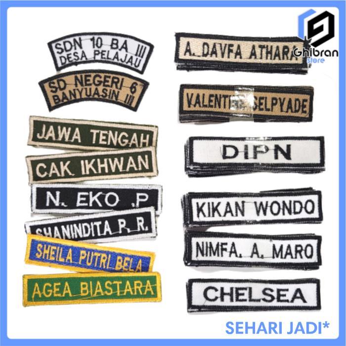 "New" Bordir nama dada / bet nama dada / bordir nama / bordir