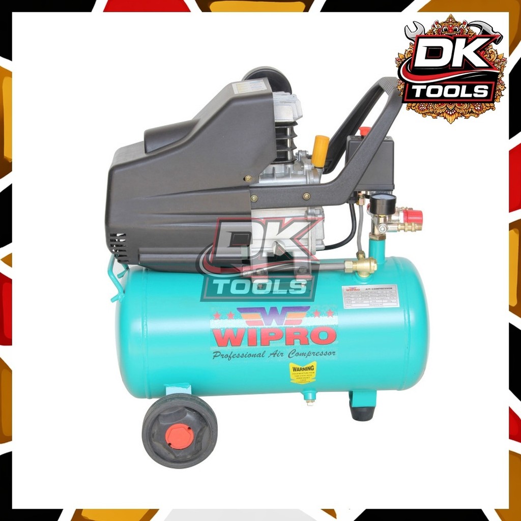 Wipro Kompresor 1HP 24 Liter  Gemini 240   - Kompresor Angin 1HP 24 Liter - Compressore Direct 1HP 2
