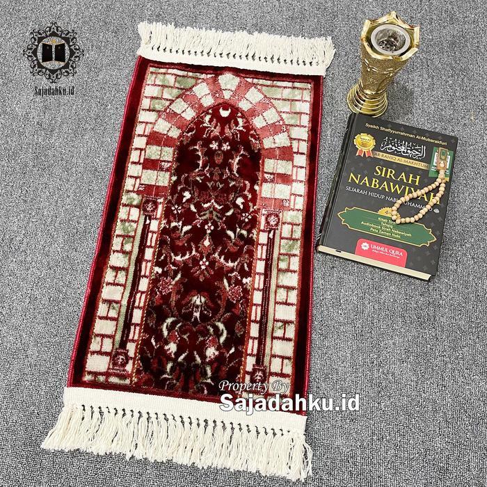 sajadah Raudhah mini premium ukuran pas untuk muka saat sujud/ sajadah anak