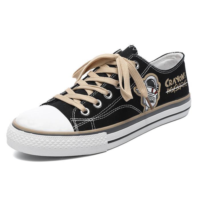 Aerostreet - Sepatu Sneakers Formal Casual Sepatu Sekolah Tali Pria Mc312