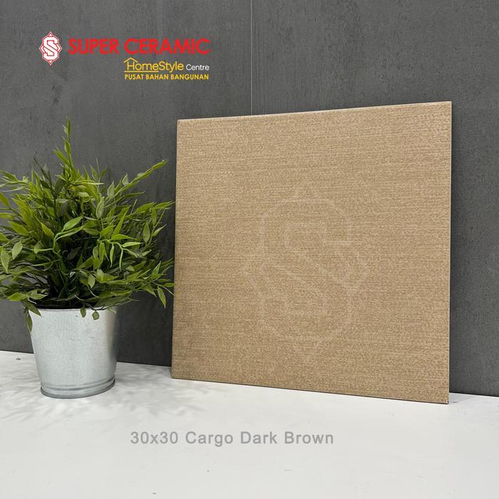 ASIA TILE 30x30 Keramik Lantai Rustic - CARGO DARK GREY / CARGO GREY / CARGO DARK BROWN / CARGO