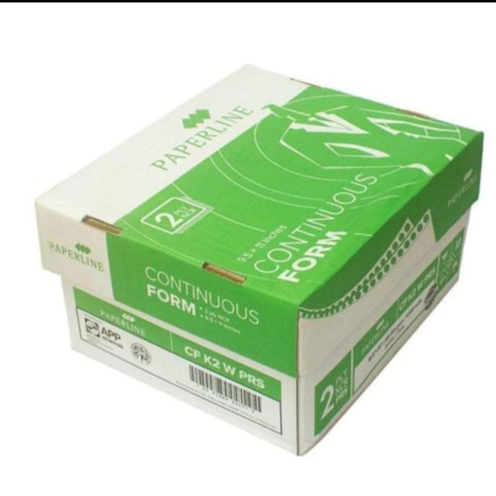 Continuous Form 2 Ply Prs Warna 9.5 X 11 Inch Paperline