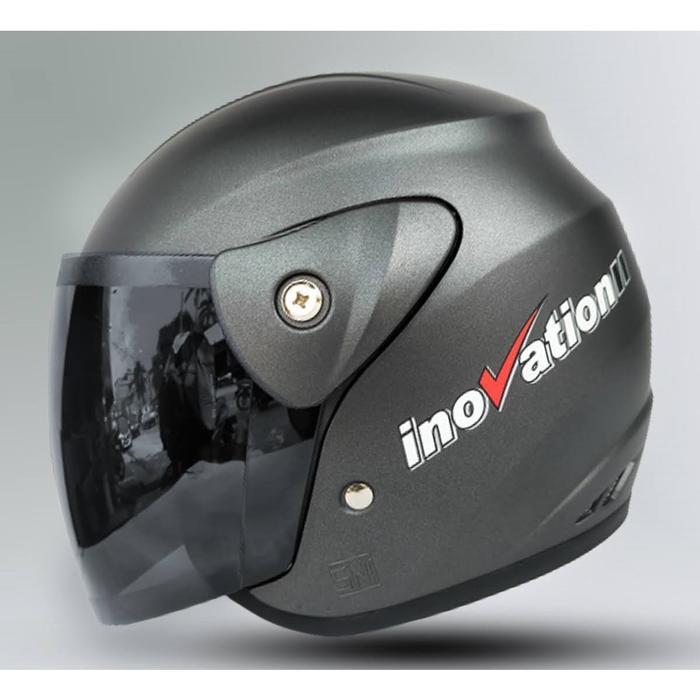 "New" Helm Half Face Inovation KACA HITAM Murah SNI Dewasa Full Leher Mirip Dengan Helm Gm Evo Pria