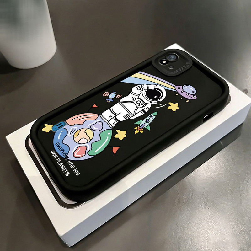 Casing Hp untuk Realme C20 C20A C11 2021 C11 2020 Case Astronot Bumi Kesing trendi baru Kasing Silik