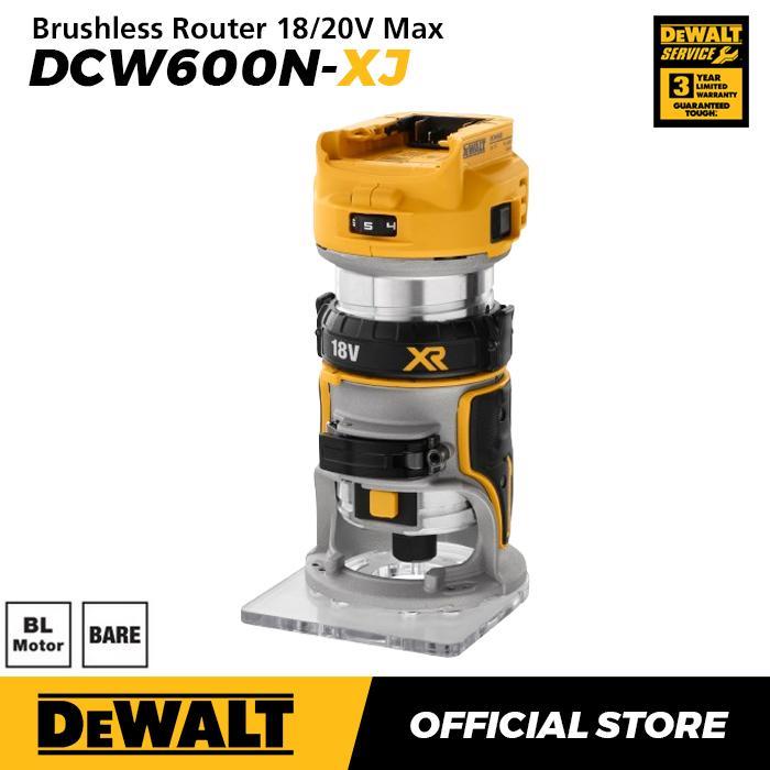 Dewalt Brushless Router / Mesin Profil Kayu Baterai 18/20V Max Dcw600N-Xj (Unit Only)
