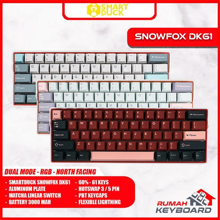 Terbaru Mechanical Keyboard - Smartduck Dk61 - Rgb - Hotswap - 2 Mode