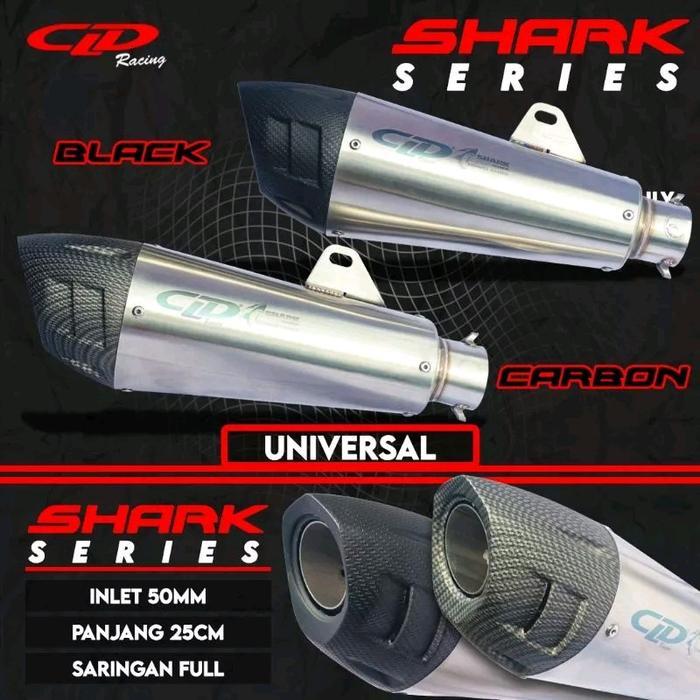 Slincer CLD RACING type Shark series Long carbon & Hitam