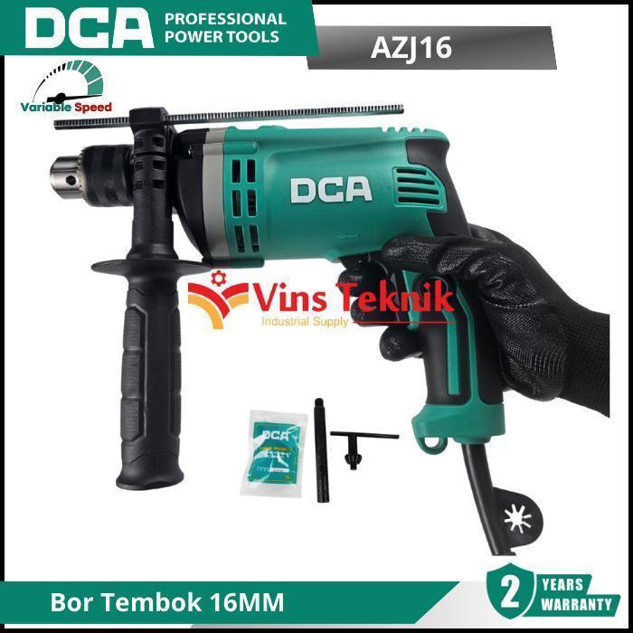 DCA AZJ16 Mesin Bor Tembok Listrik Impact Drill 13MM 710Watt AZJ 16 Gratis Ongkir