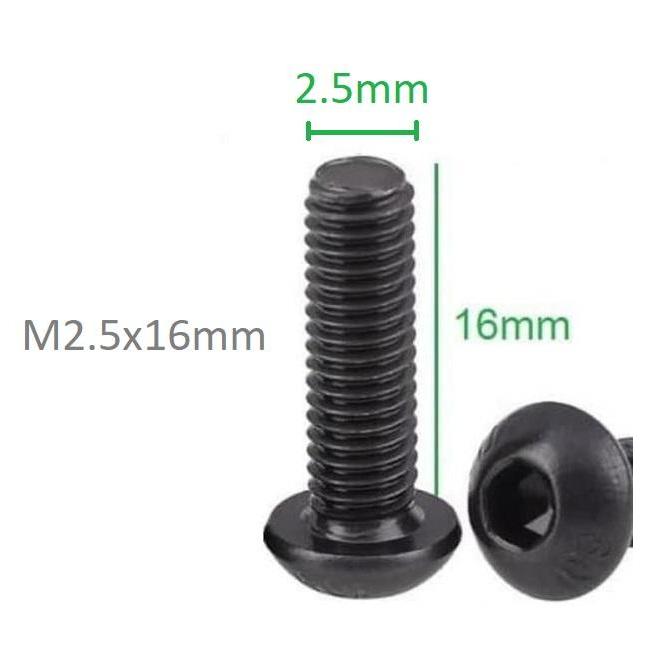 Hex Metal steel Screw Baud baut M2.5 16mm Hexa 2.5mm M2.5x16mm M2.5x16