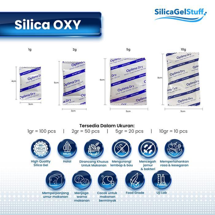 SILICA GEL OXY SACHET PLASTIK UNTUK MAKANAN BERMINYAK / BASAH